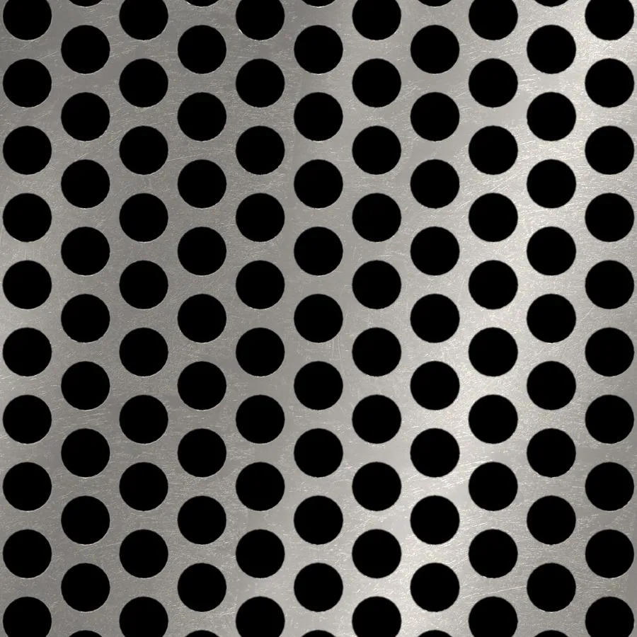 RO-166 Round Staggered Perforated Stainless Steel Sheet
