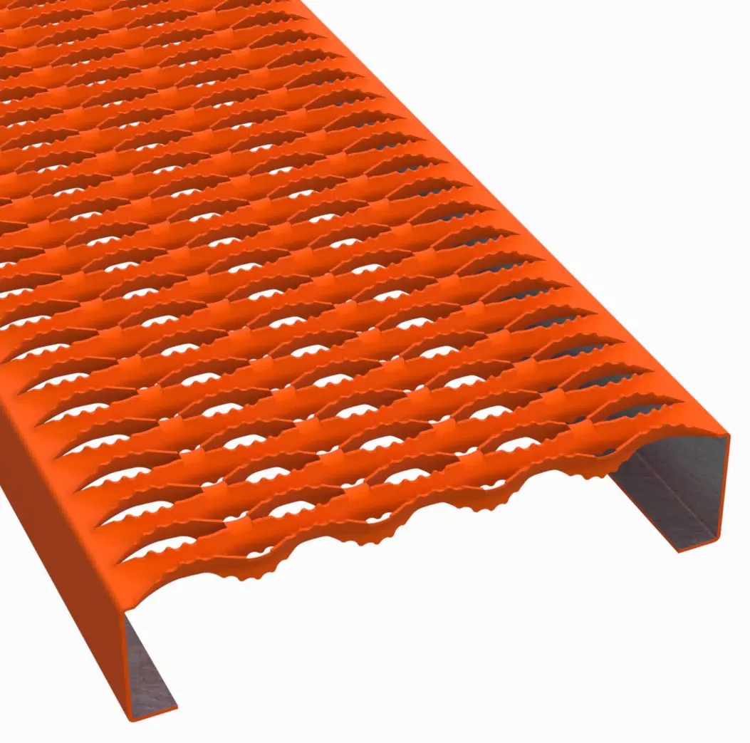 PLA129 alumínio 5052-H32 serrilhado 11-3/4" Wide plank gradil miniatura 6