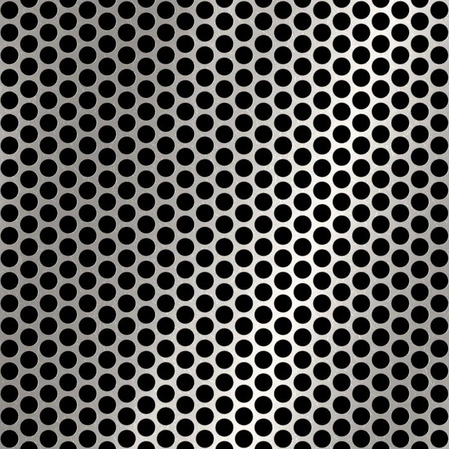 RO-116 Round Staggered Perforated Stainless Steel Sheet