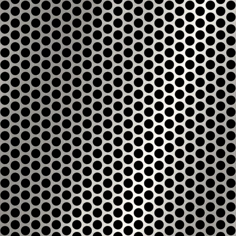 RO-116 Round Staggered Perforated Stainless Steel Sheet Mill Finish