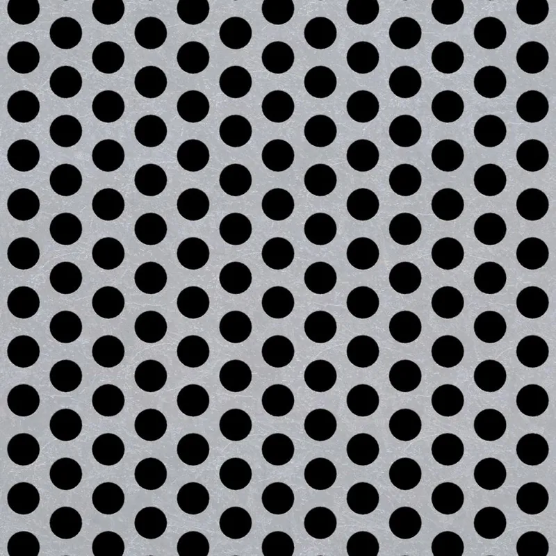 RO-156 Round Staggered Perforated Aluminum Sheet Mill Finish