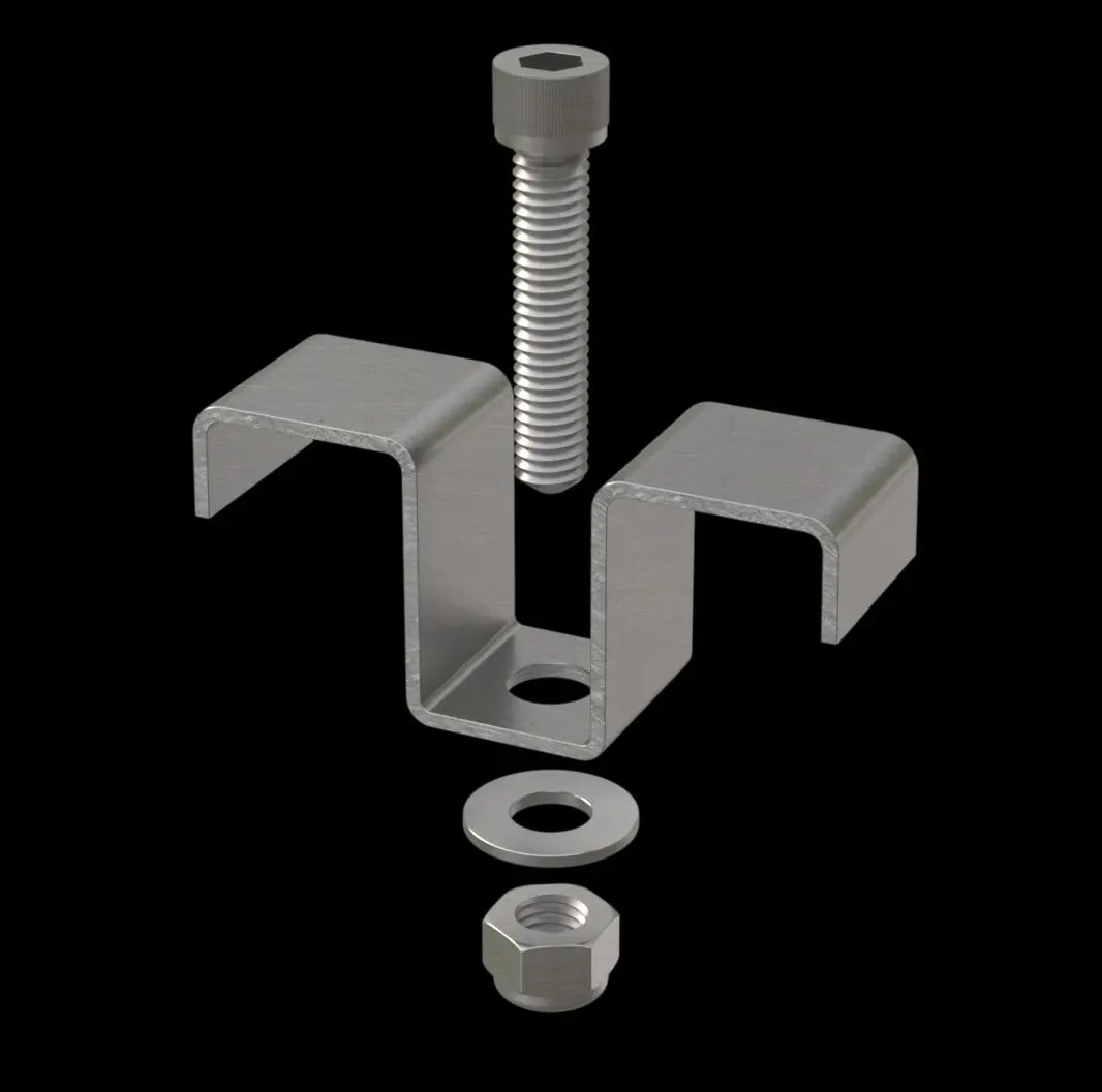 ACC016 316 Stainless Steel Type MI-6010 Saddle Clip for FRP Grating thumbnail 2