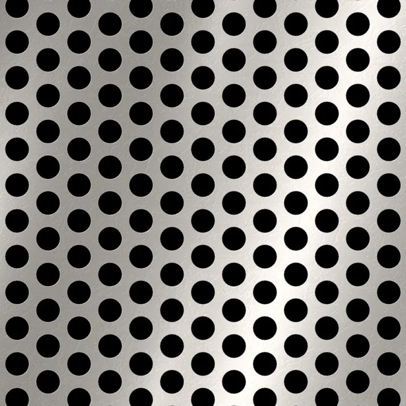 RO-122 Round Staggered Perforated Stainless Steel Sheet