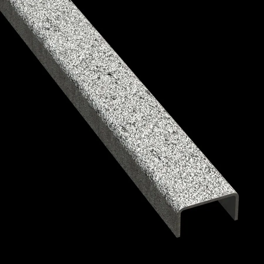 PLA100 acero pregalvanizado antideslizante 1-3/16" Wide cubierta de peldaño de escalera rejilla