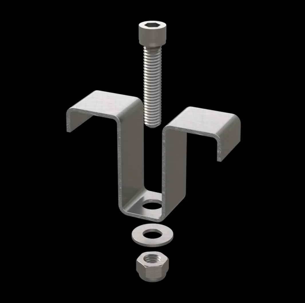 ACC022 316 Stainless Steel Type MI-6015 Saddle Clip for FRP Grating thumbnail 2