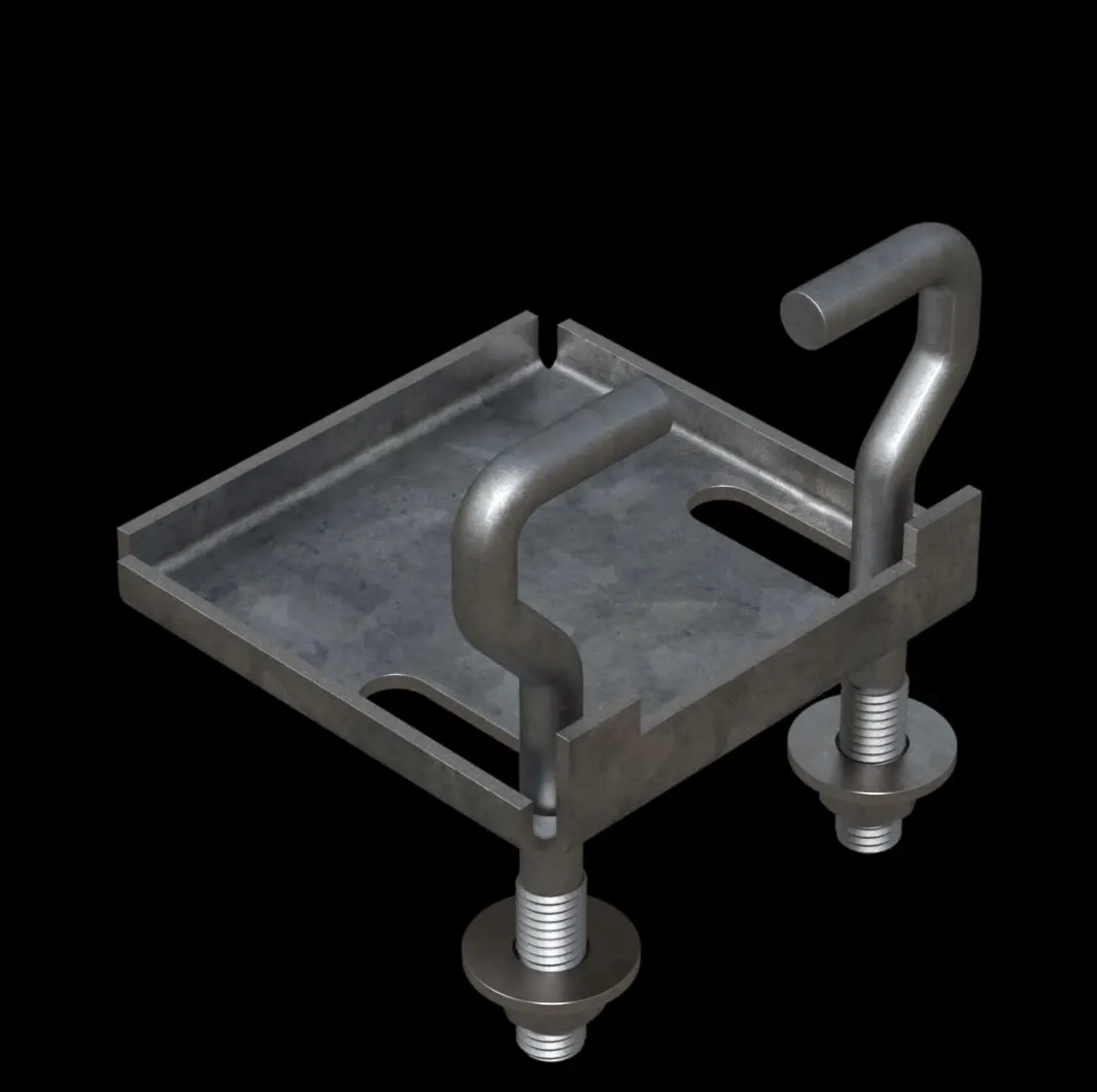 ACC116 Pre-Galvanized Steel ACA-30 Anchor & Clamp Assembly for Plank Grating thumbnail 2