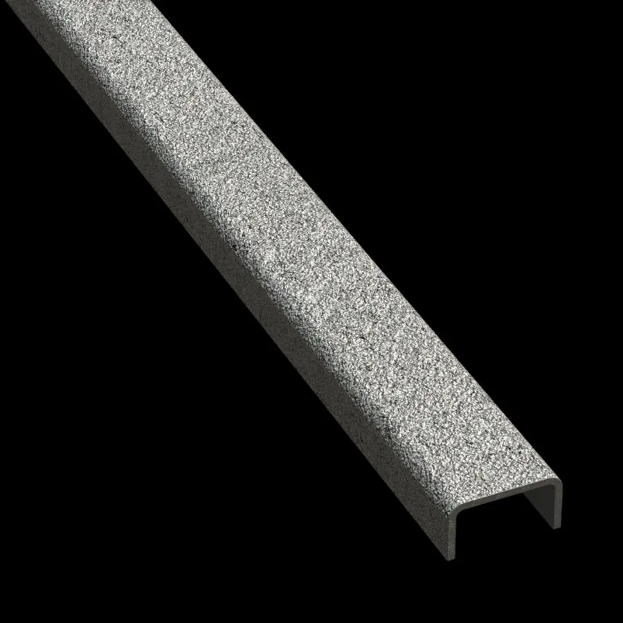 Detalle del producto de rejilla industrial PLA094 acero pregalvanizado antideslizante 15/16" Wide cubierta de peldaño de escalera rejilla
