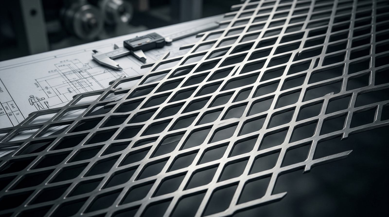 Expanded metal engineering documents and CAD resources