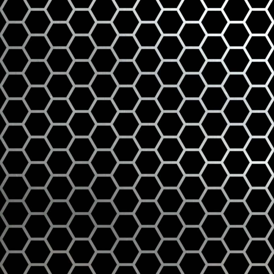HE-004 Hexagon Staggered Perforated Aluminum Sheet