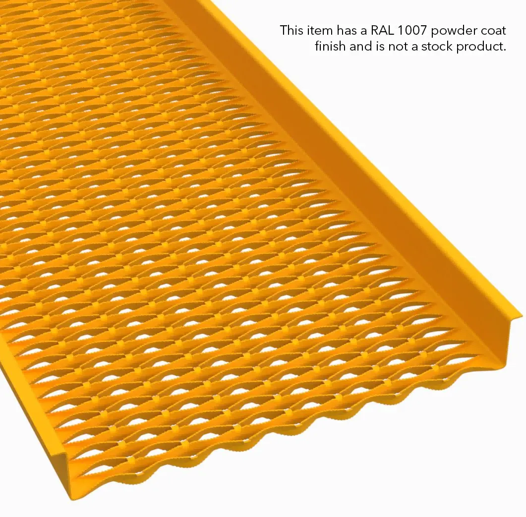 PLA114 Pre-Galvanized Steel Serrated 36" Wide Heavy-Duty Walkway Grating thumbnail 4