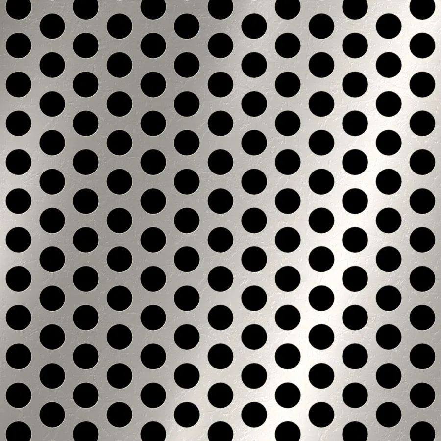 RO-186 Round Staggered Perforated Stainless Steel Sheet