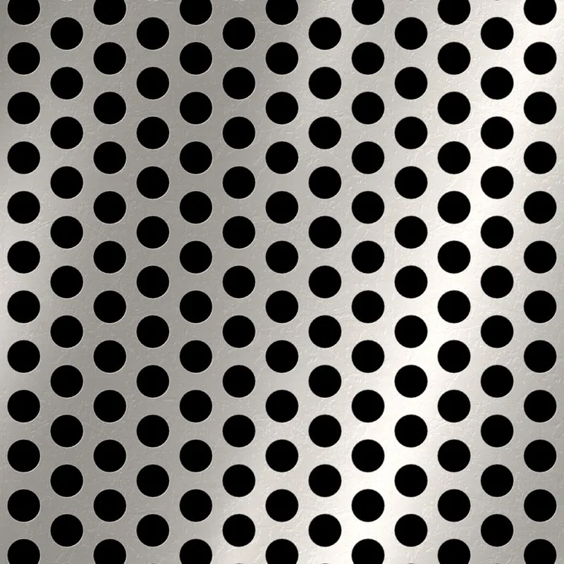 RO-186 Round Staggered Perforated Stainless Steel Sheet