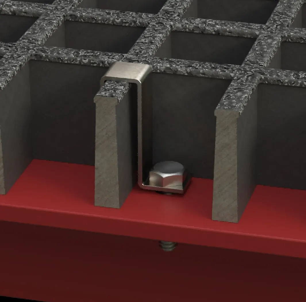 ACC037 304 Stainless Steel Type Z2 Hold-Down Clip for FRP Grating thumbnail 7