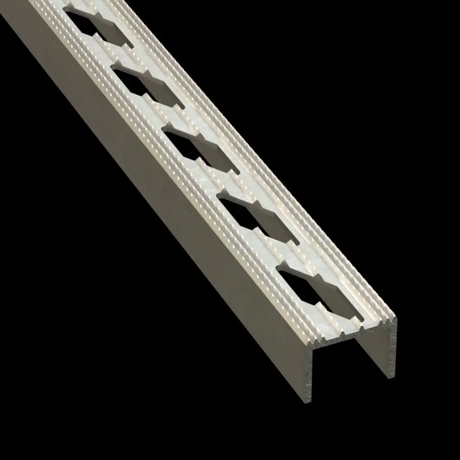 PLA040 6061-T6 Aluminum Diamond-Serrated (0.140" Height) 1-13/16" Wide Extruded Ladder Rung Plank Grating