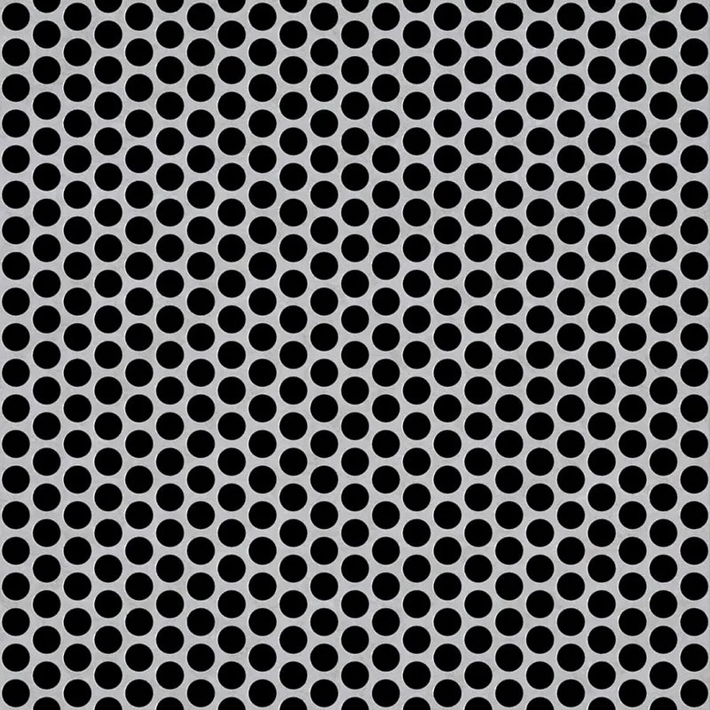 RO-107 Round Staggered Perforated Aluminum Sheet