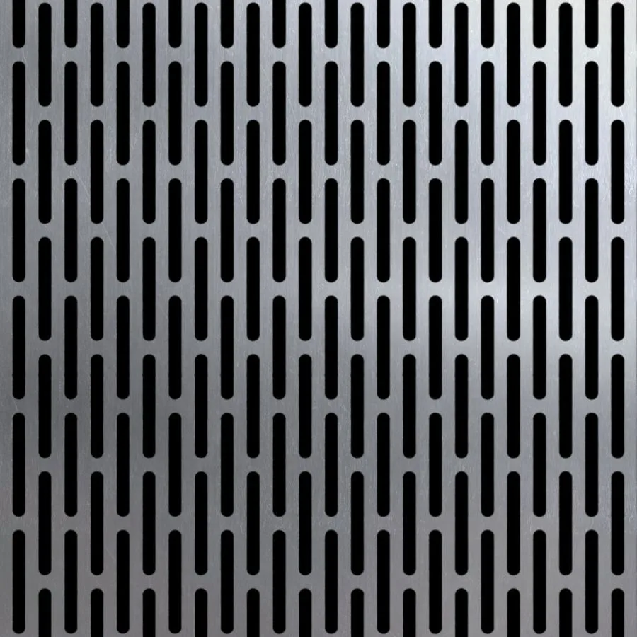 SL-002 chapa perforada de ranura recta en aluminio