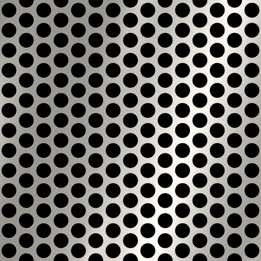 RO-080 Round Staggered Perforated Stainless Steel Sheet