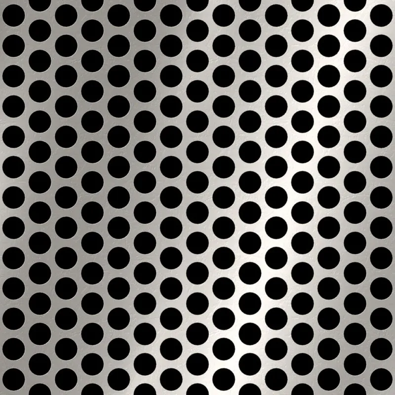 RO-080 Round Staggered Perforated Stainless Steel Sheet