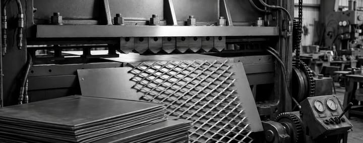 High-tonnage expanded metal press line