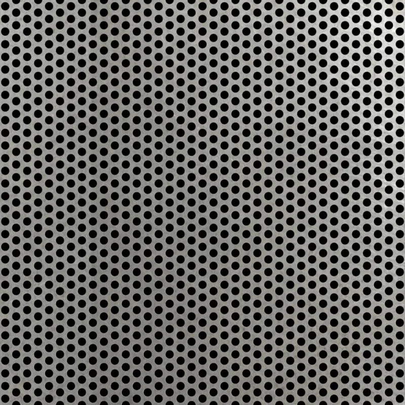RO-126 Round Staggered Perforated Stainless Steel Sheet Mill Finish