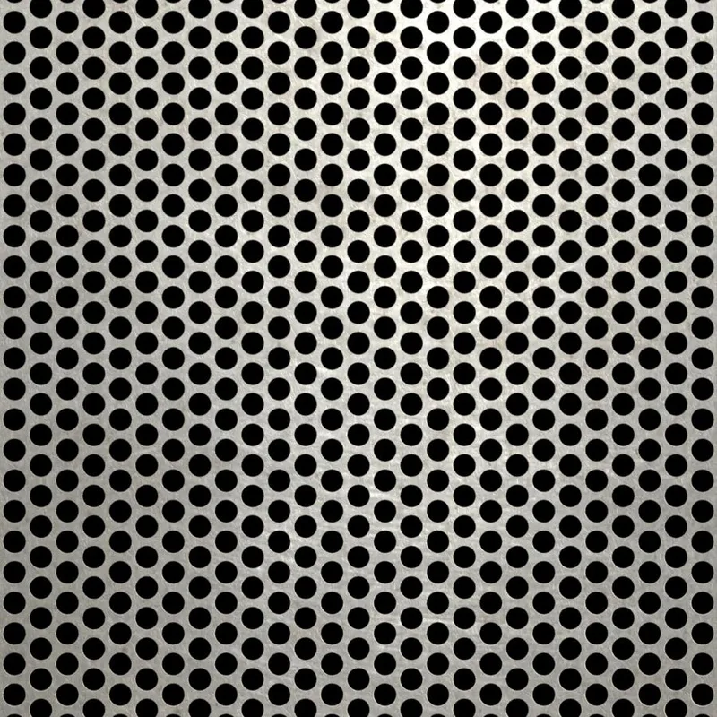 RO-219 Round Staggered Perforated Stainless Steel Sheet