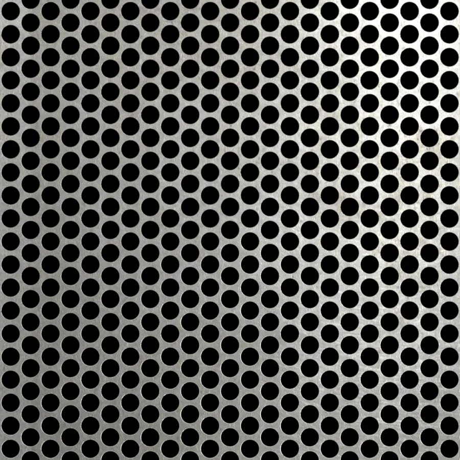 RO-185 Round Staggered Perforated Stainless Steel Sheet