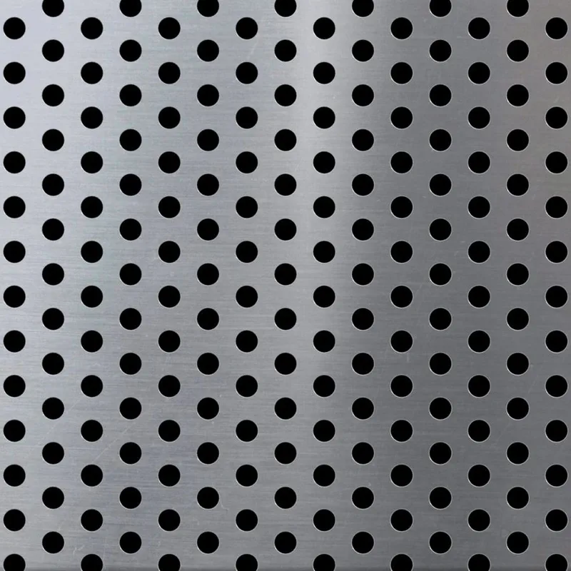 RO-146 Round Staggered Perforated Aluminum Sheet Mill Finish